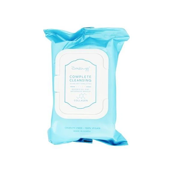 The Crème Shop Complete Cleansing Collagen Pre-Wet Towelettes Skincare The Crème Shop Complete Cleansing Collagen Pre-Wet Towelettes Skincare
