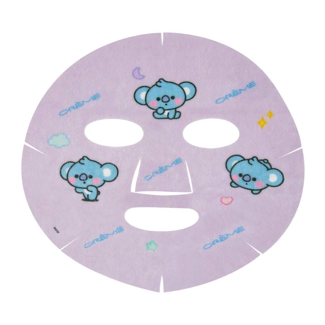 The Crème Shop X BT21 BABY New Arrivals CALM Like Baby KOYA Printed Essence Sheet Mask (Cica, Cucumber Seed Oil, Mulberry) 2 The Crème Shop X BT21 BABY New Arrivals CALM Like Baby KOYA Printed Essence Sheet Mask (Cica, Cucumber Seed Oil, Mulberry)