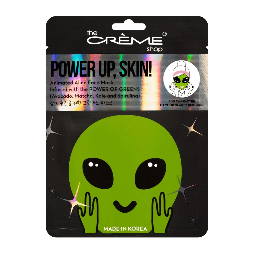 The Crème Shop Power Up, Skin! Animated Alien Face Mask - Power Of Greens New Arrivals The Crème Shop Power Up, Skin! Animated Alien Face Mask - Power Of Greens New Arrivals