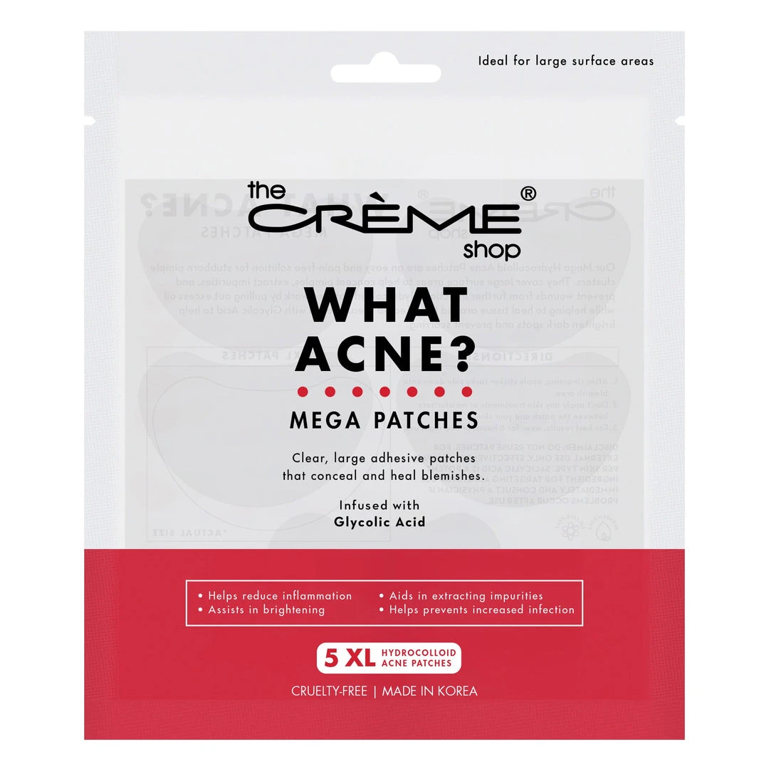 The Crème Shop What Acne? Mega XL Hydrocolloid Acne Patches New Arrivals The Crème Shop What Acne? Mega XL Hydrocolloid Acne Patches New Arrivals